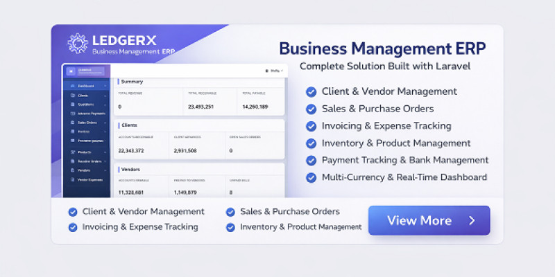 LedgerX - ​Business Management ERP